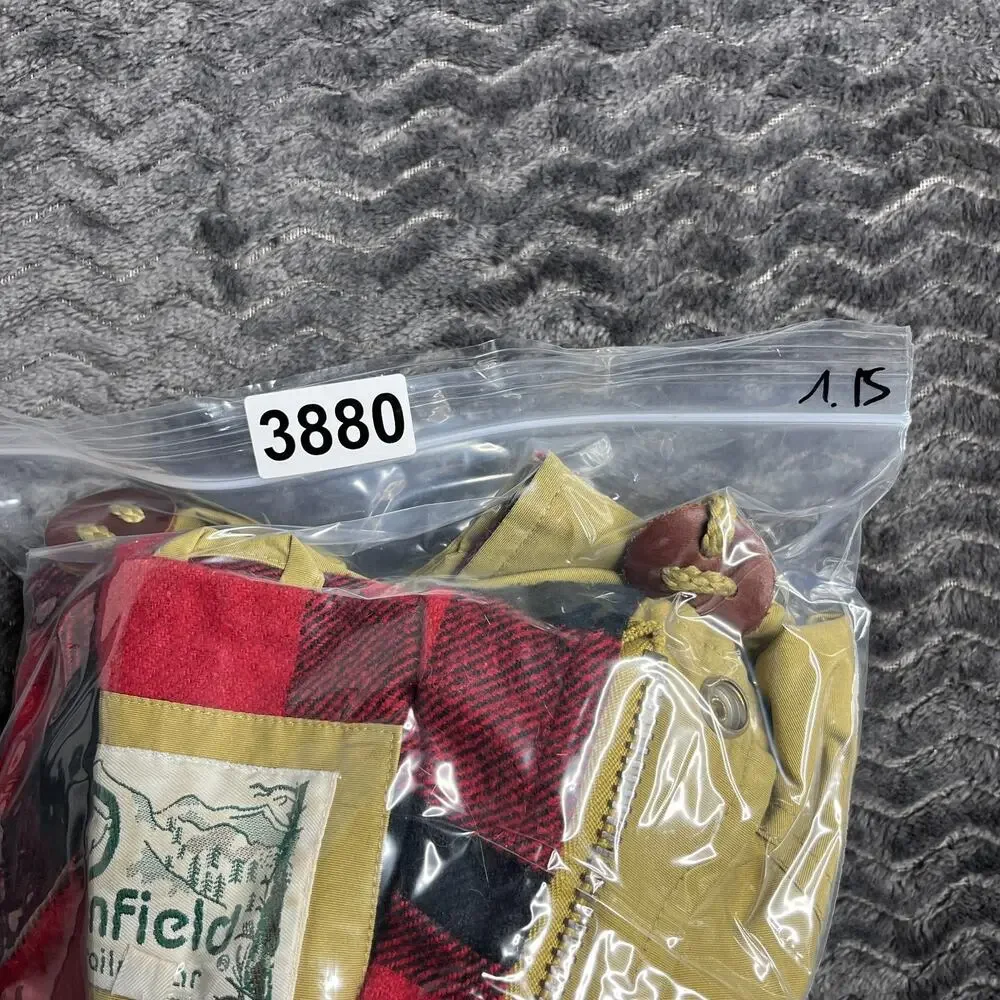 Penfield Trailwear Jacket M 60/40 Buffalo Plaid Lining Rain Waxcloth Olive Army